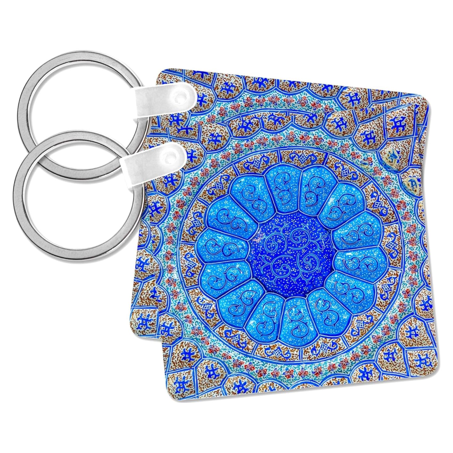 3dRose, Islamic pottery designs. Madaba, Jordan, Key Chain