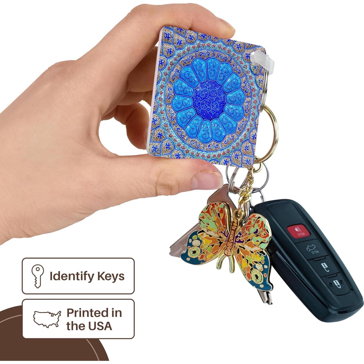 3dRose, Islamic pottery designs. Madaba, Jordan, Key Chain