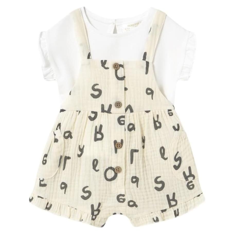 Mayoral Overall and t-Shirt Set for Baby-Girls Pottery