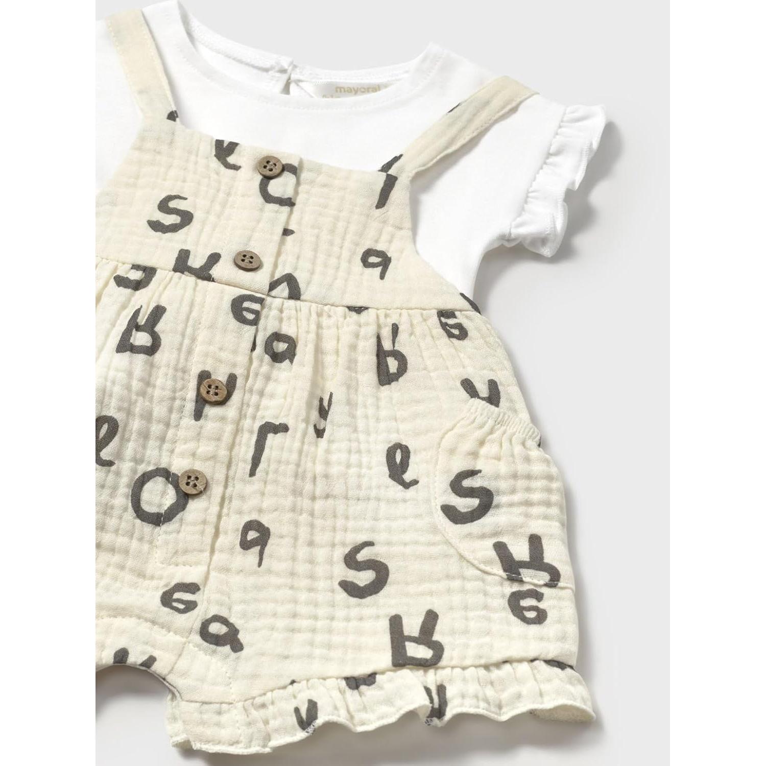 Mayoral Overall and t-Shirt Set for Baby-Girls Pottery