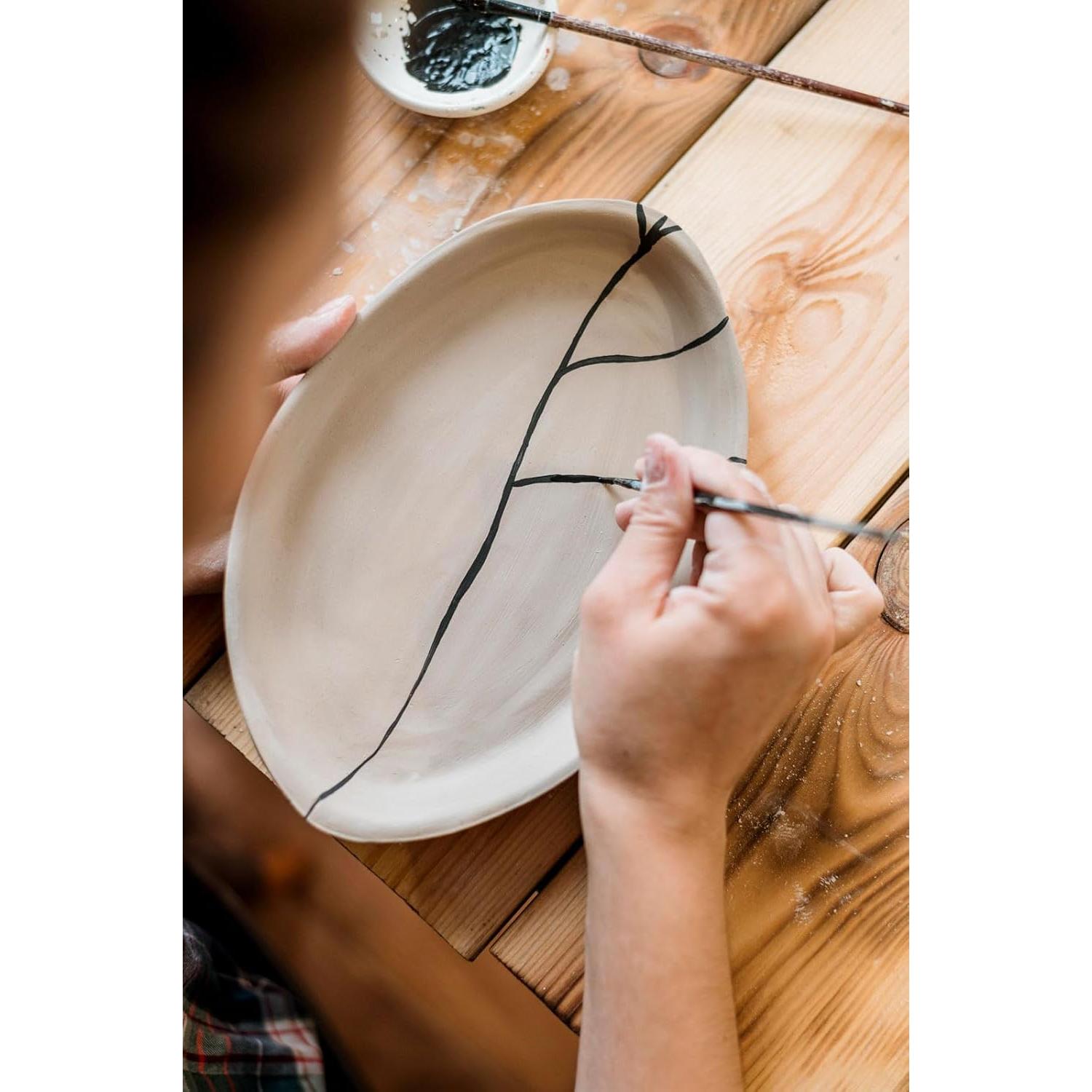 Juego de 8 Pinceles de Cerámica Tubaobei para Acuarela