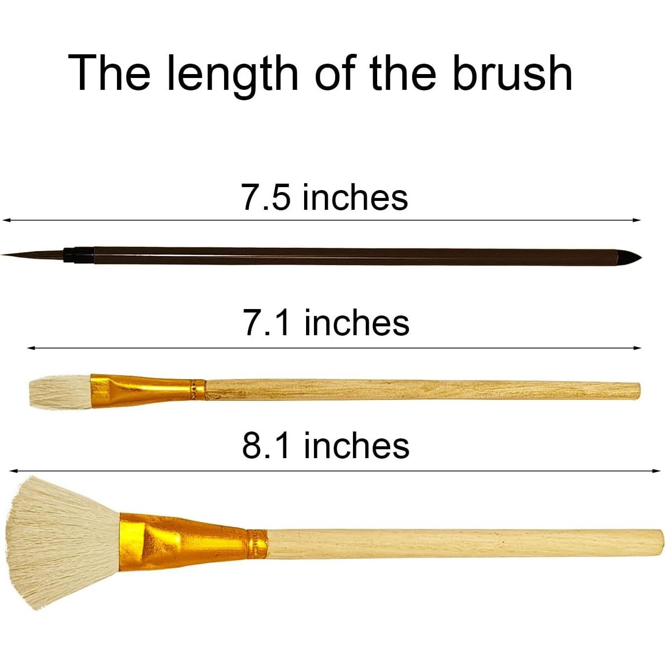 Juego de 8 Pinceles de Cerámica Tubaobei para Acuarela