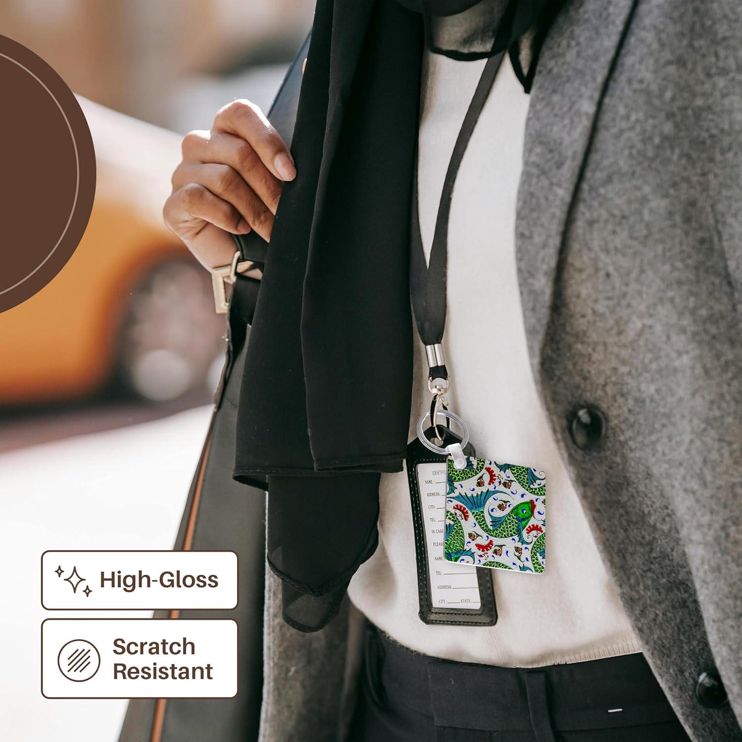 3dRose, Ancient Arab Islamic Fish Designs Pottery Madaba Jordan, Key Chain