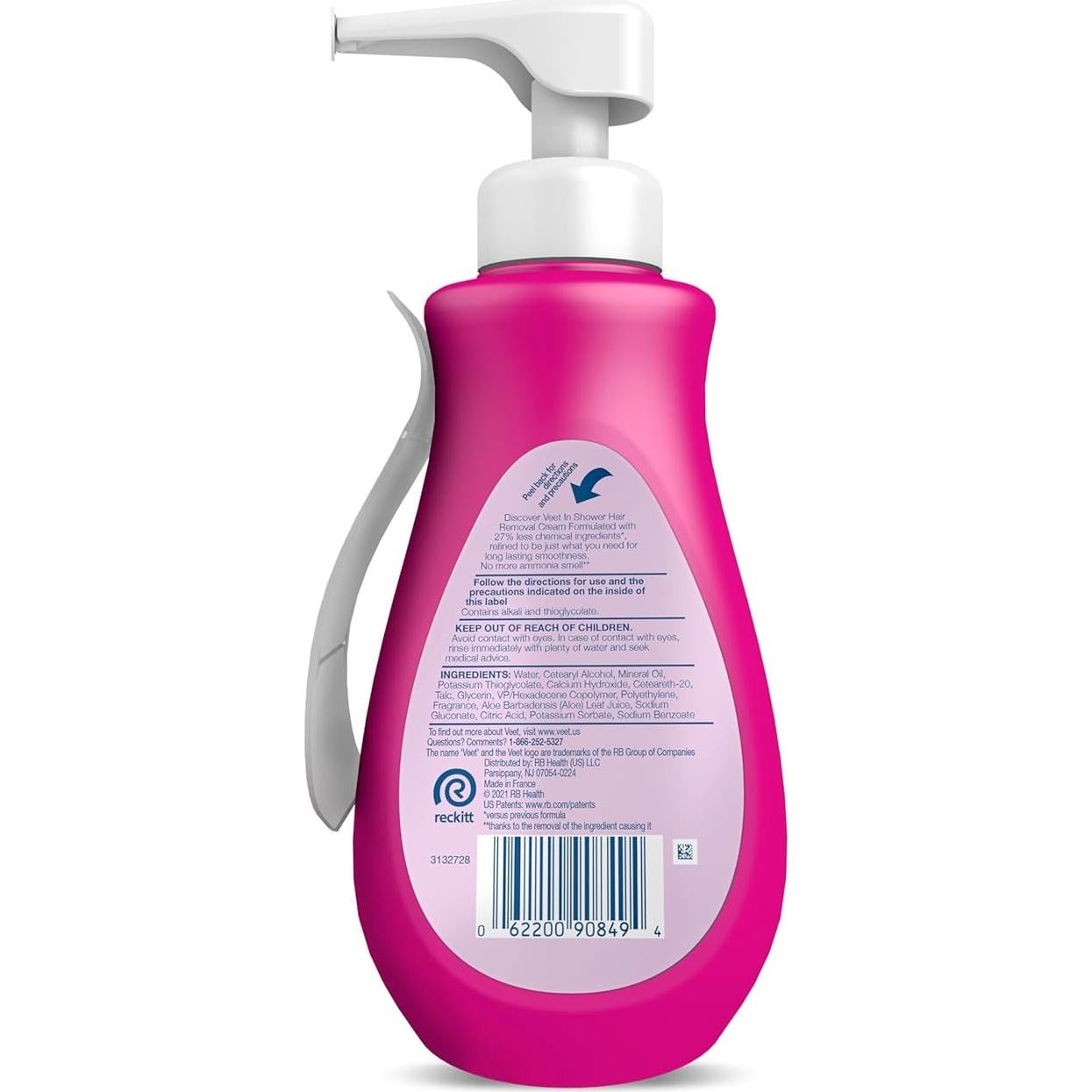 Crema Depilatoria Veet Gel Sensible 382.7 g con Aloe Vera