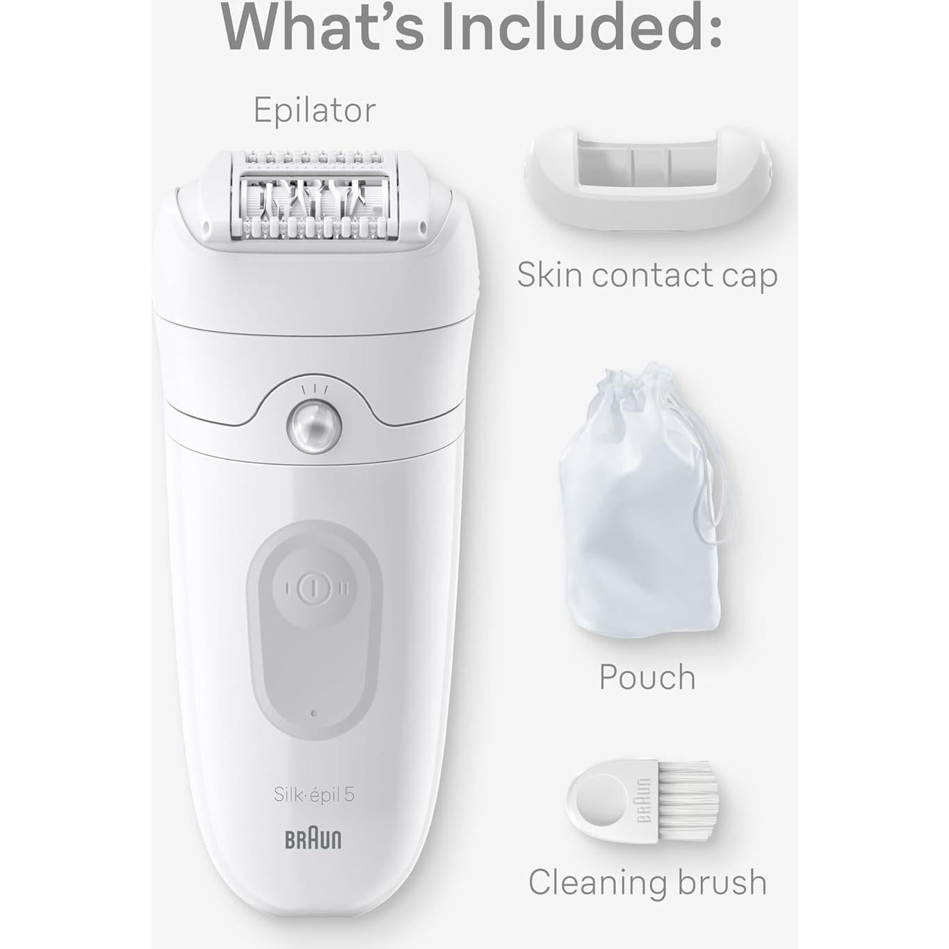 Epilador Braun Silk-épil 5 SE5-011, Húmedo y Seco, Gris