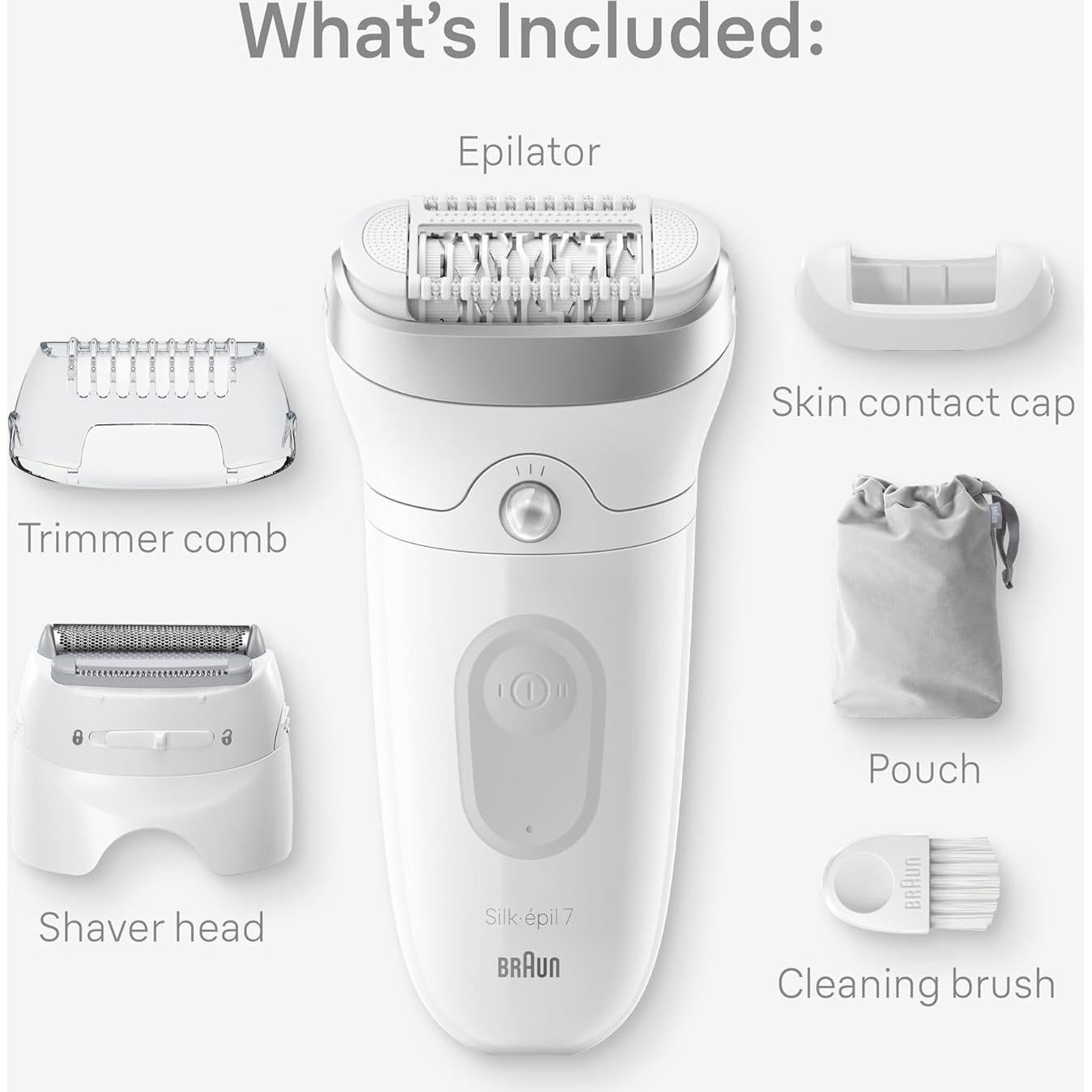 Epilador Braun Silk-épil 7 SE7-041 Húmedo y Seco Plata