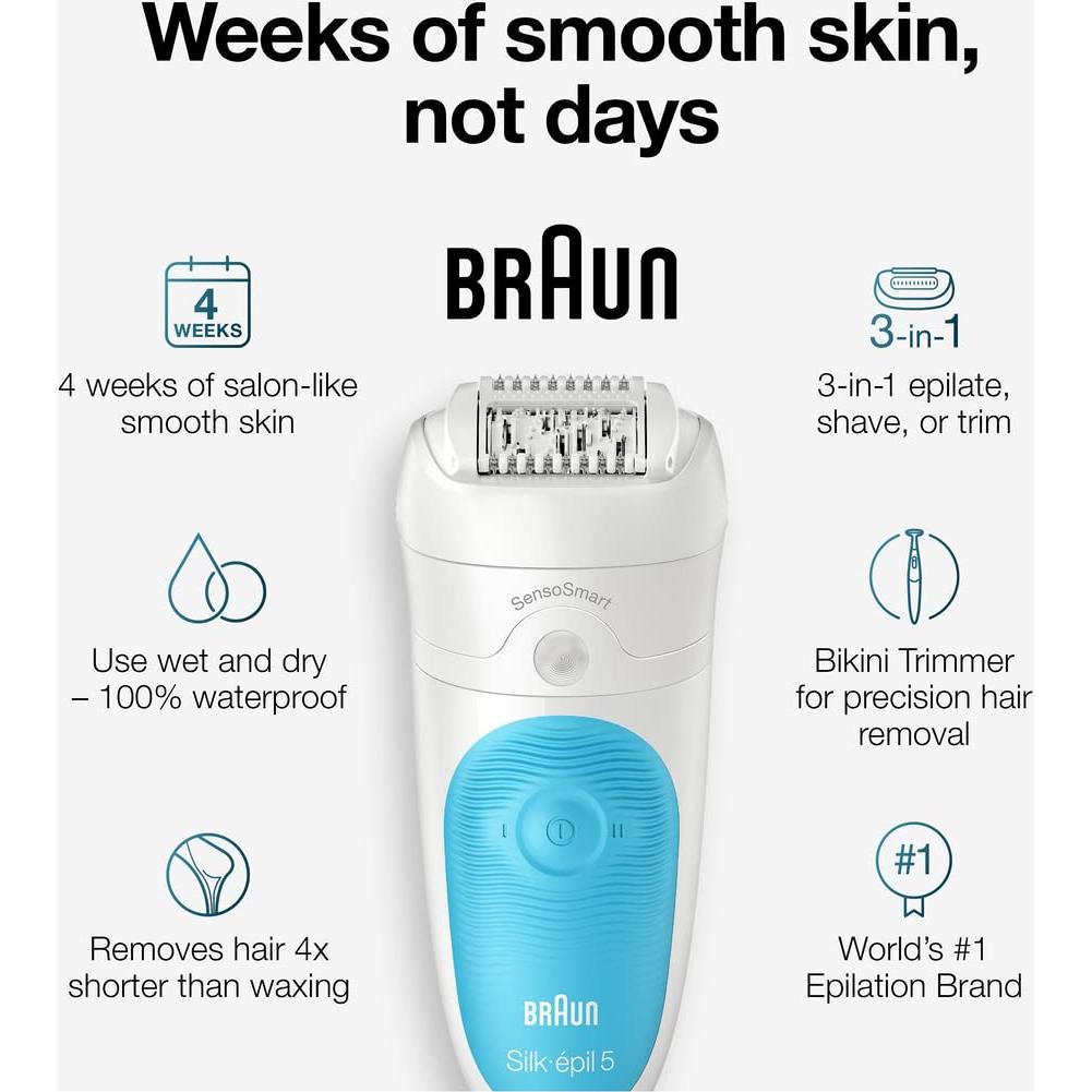 Epilador Braun Silk-épil 5-810 Inalámbrico 100% Impermeable