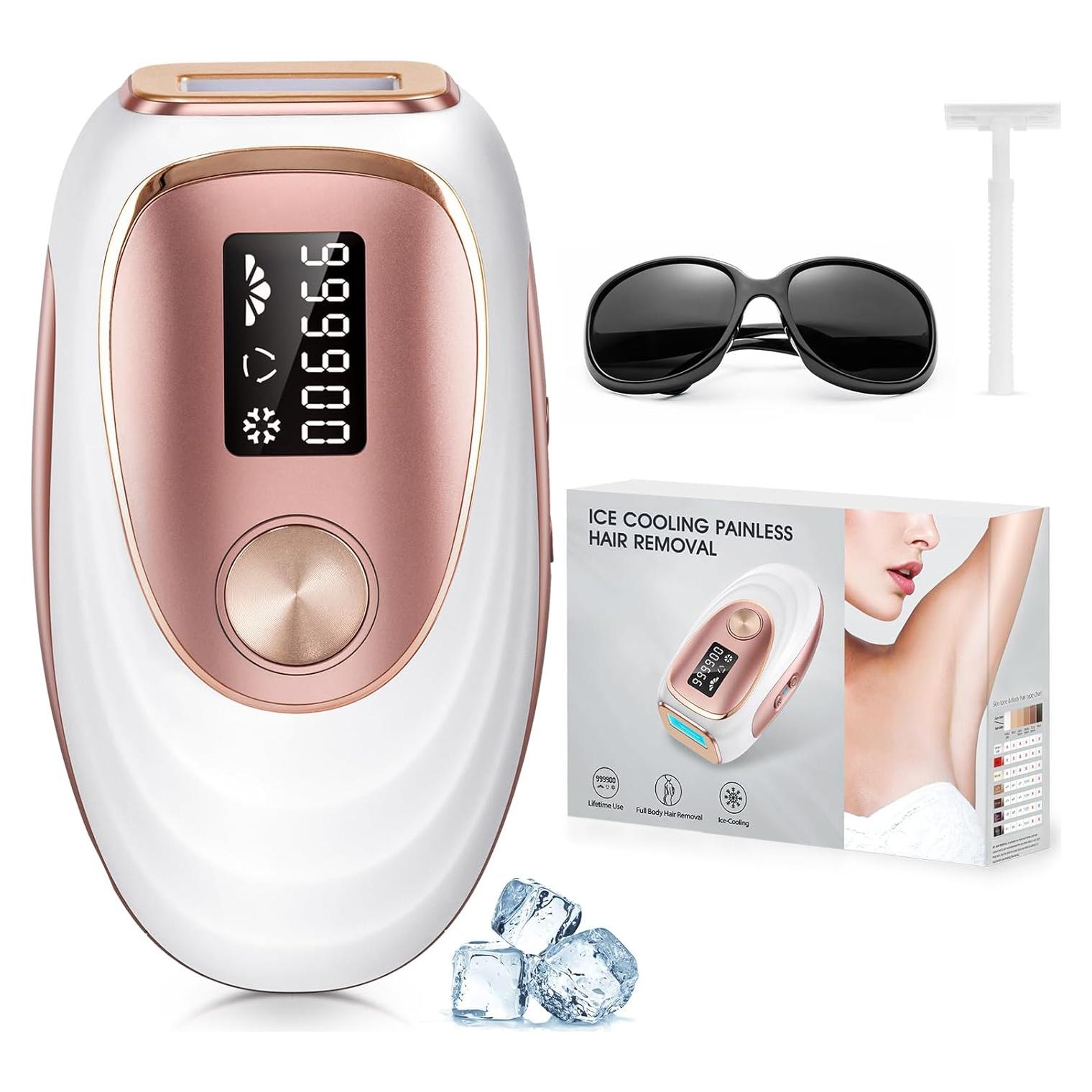 Depiladora Láser IPL LYSMOSKI Oro Rosa, Indolora y Rápida