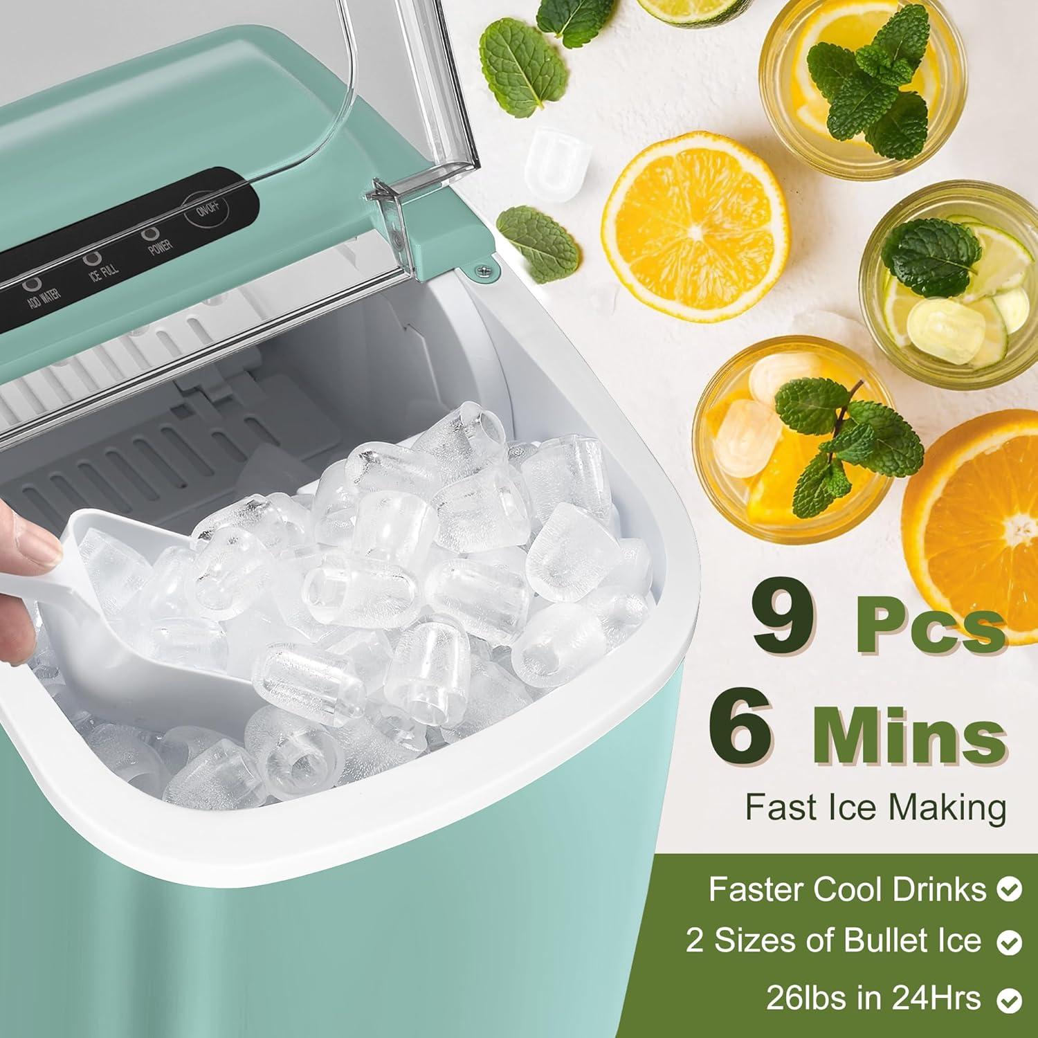 Máquina de Hielo NicBex Dorothy Verde 11,79 kg/24H 9 Cubos