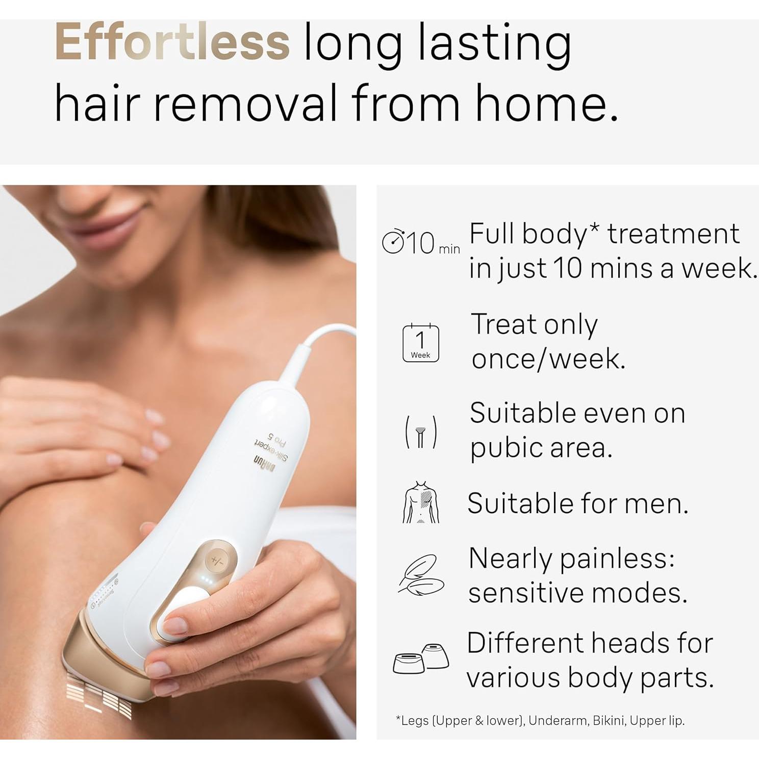 Depiladora láser IPL Braun Silk Expert Pro 5 PL5137 con maquinilla