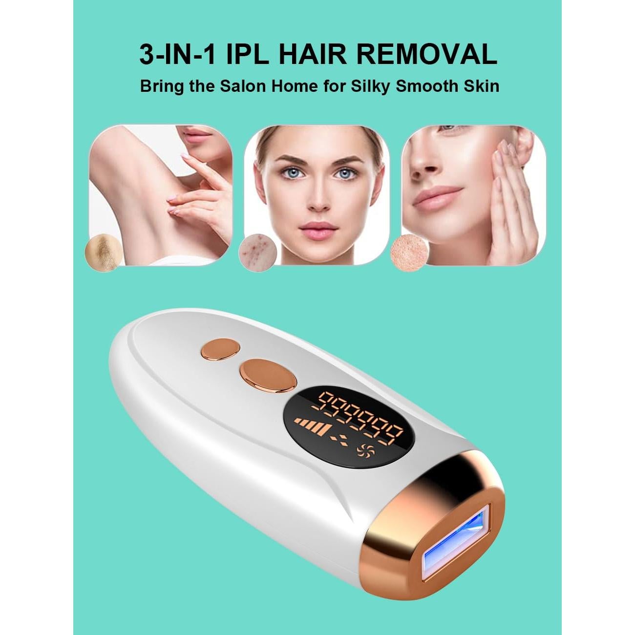 Dispositivo IPL BAIWEN 999999 destellos depilación en casa