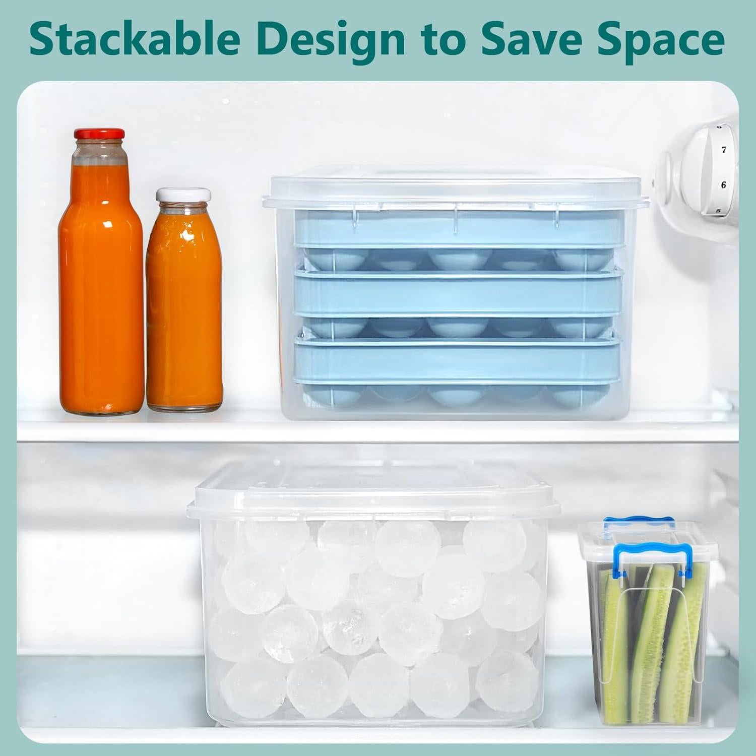 Bandejas de Hielo Optish 3 Piezas Redondas 99 Cubos