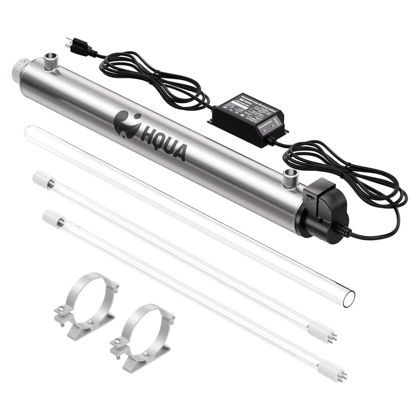 Filtro Purificador de Agua HQUA OWS-6 UV 25W 6GPM Acero Inox