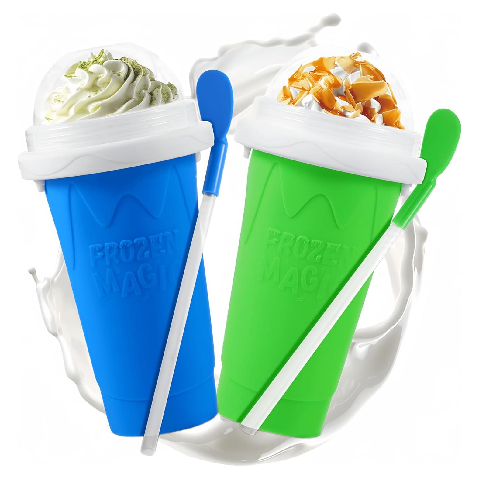 Taza Hacedora de Slushy REGNBUE 2 Piezas Azul Verde