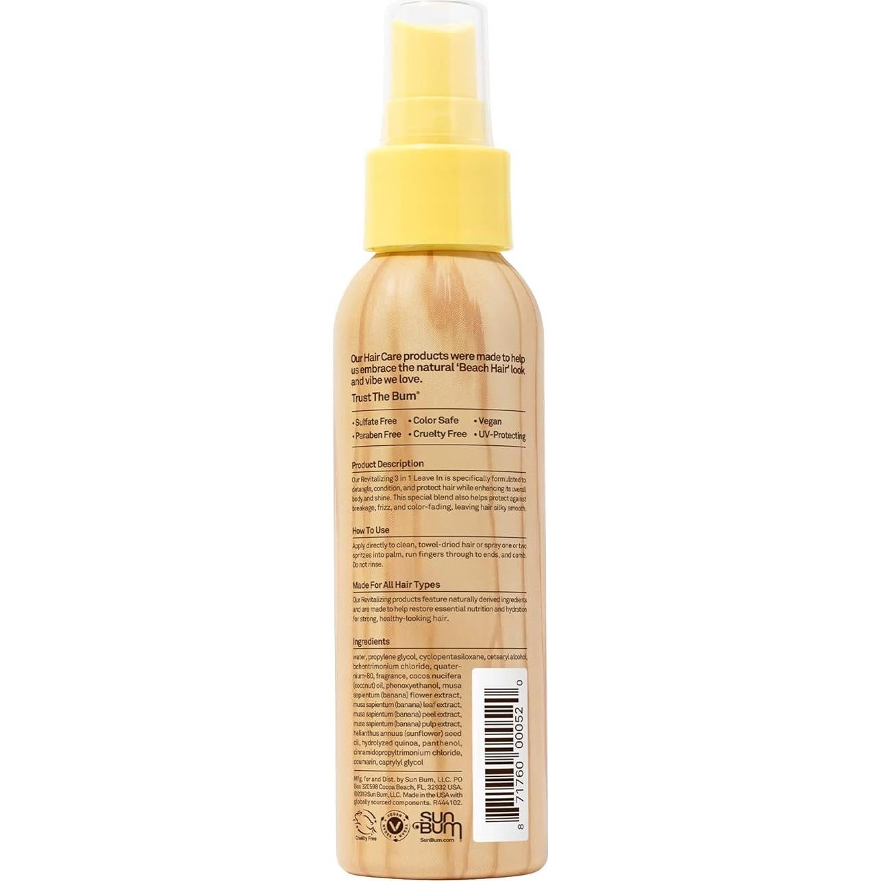 Acondicionador Sin Enjuague Sun Bum 3 en 1 - 118 ml