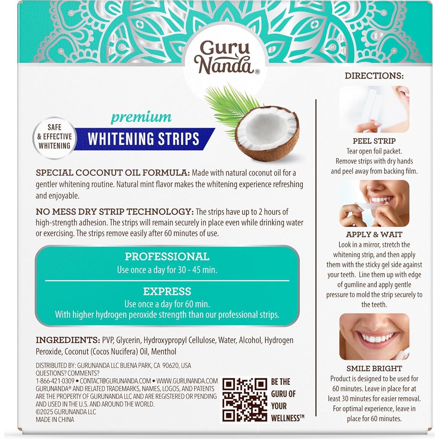 Tiras Blanqueadoras GuruNanda - 7 Tratamientos Efectivos