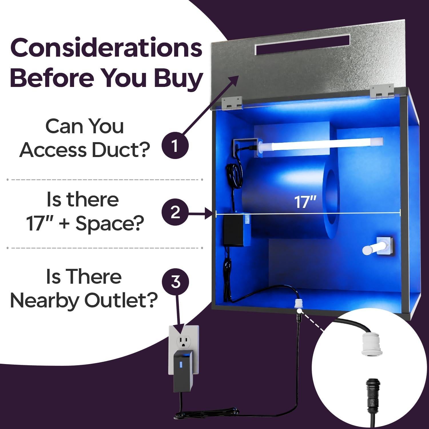 Lámpara Purificadora de Aire UV 18W Mammoth para HVAC