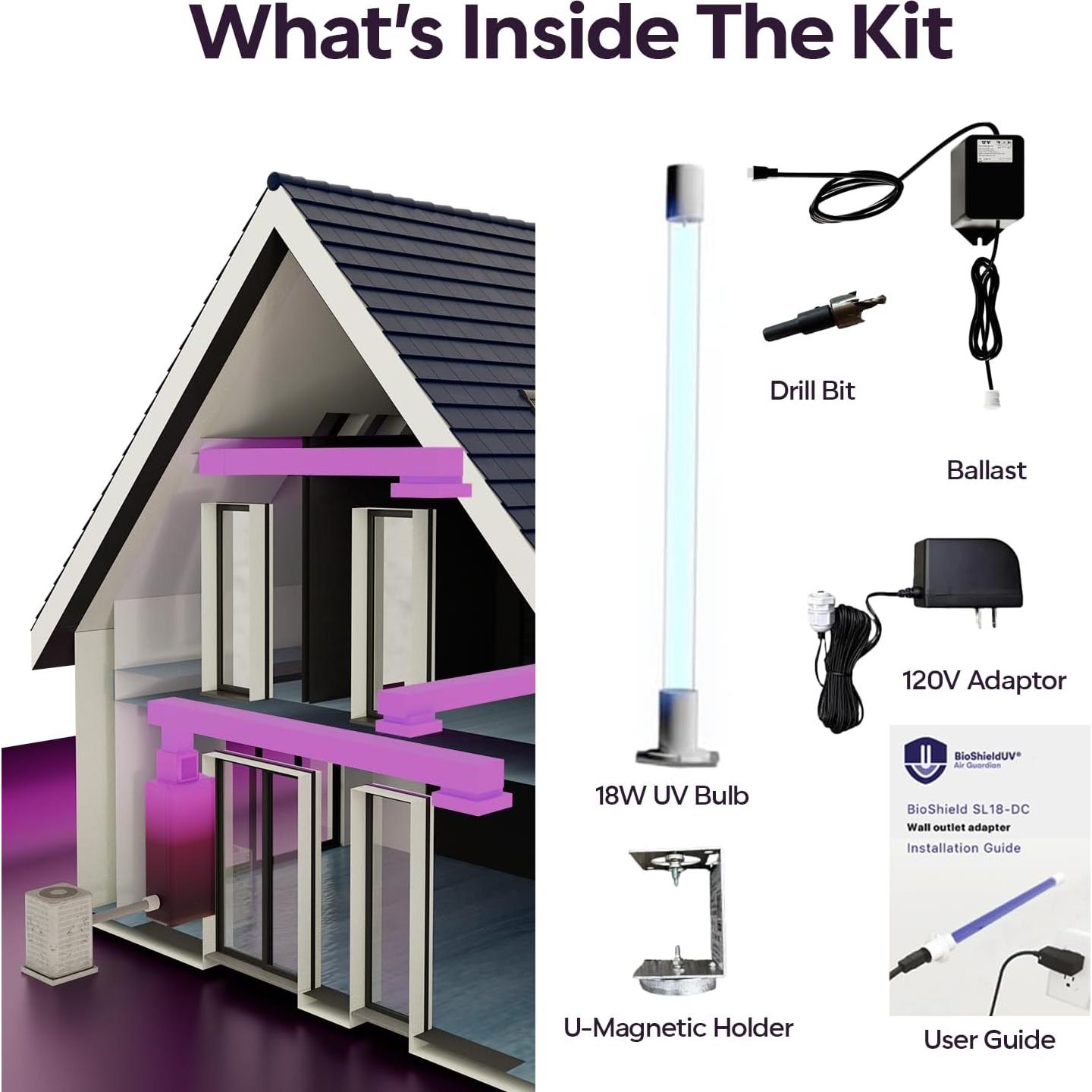 Lámpara Purificadora de Aire UV 18W Mammoth para HVAC