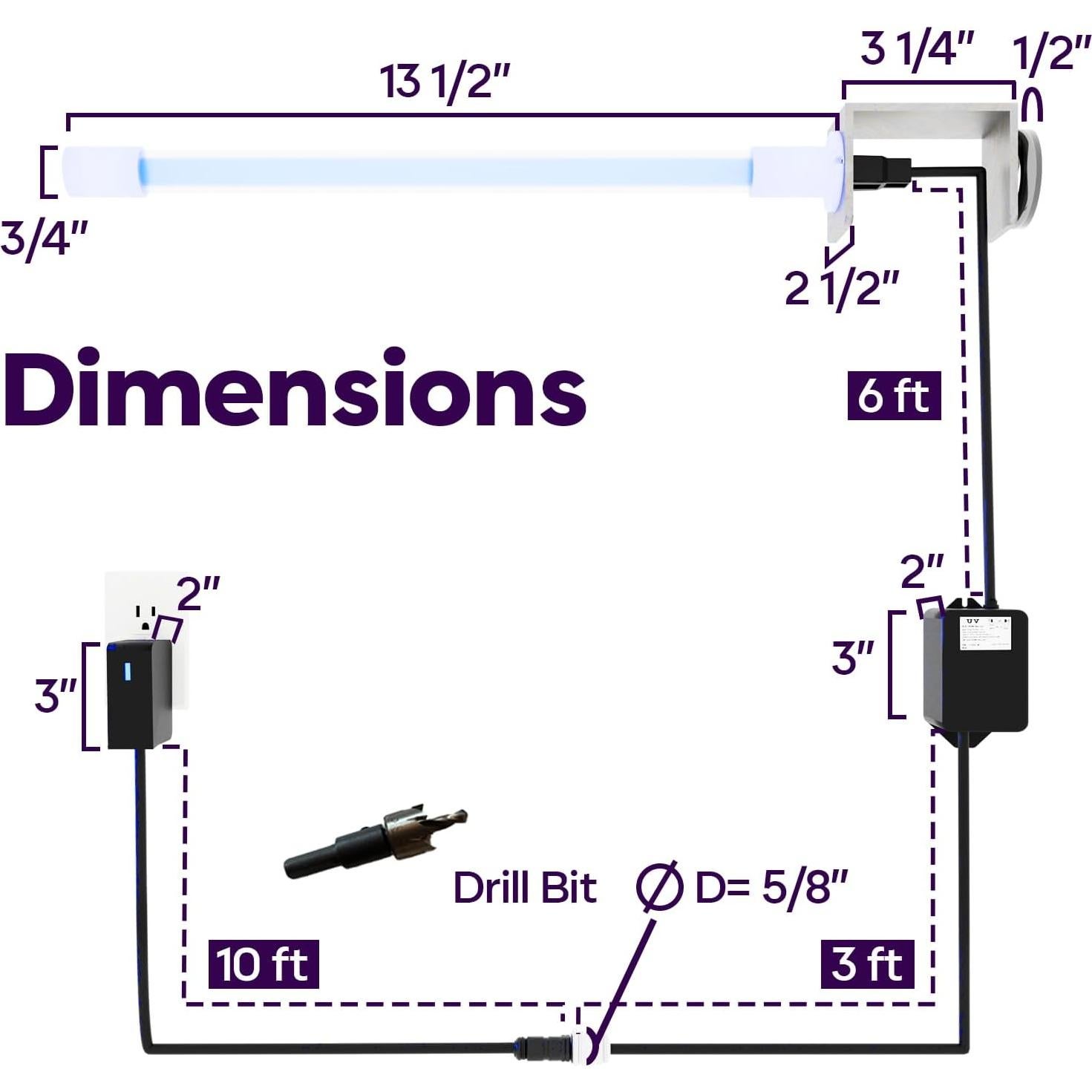 Lámpara Purificadora de Aire UV 18W Mammoth para HVAC