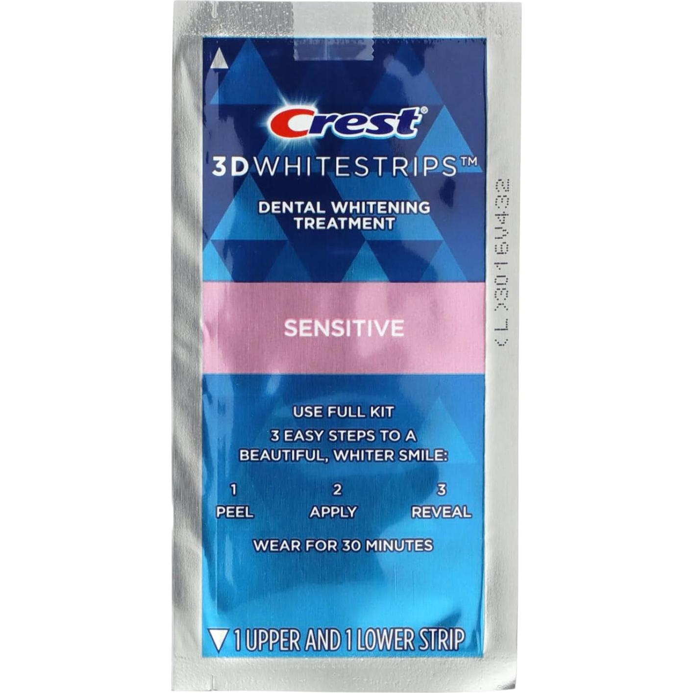 Crest 3D Whitestrips Sensibles Blanqueamiento Dental 18 Tratamientos