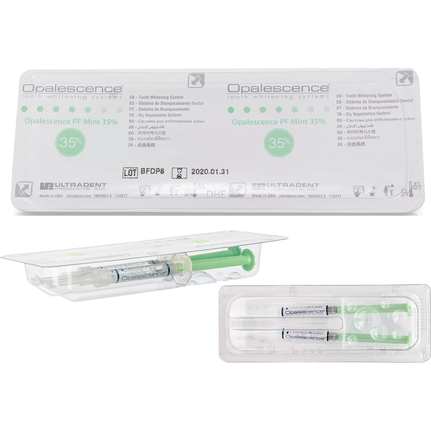 Gel Blanqueador Dental Opalescence 35% Menta - 4 Jeringas