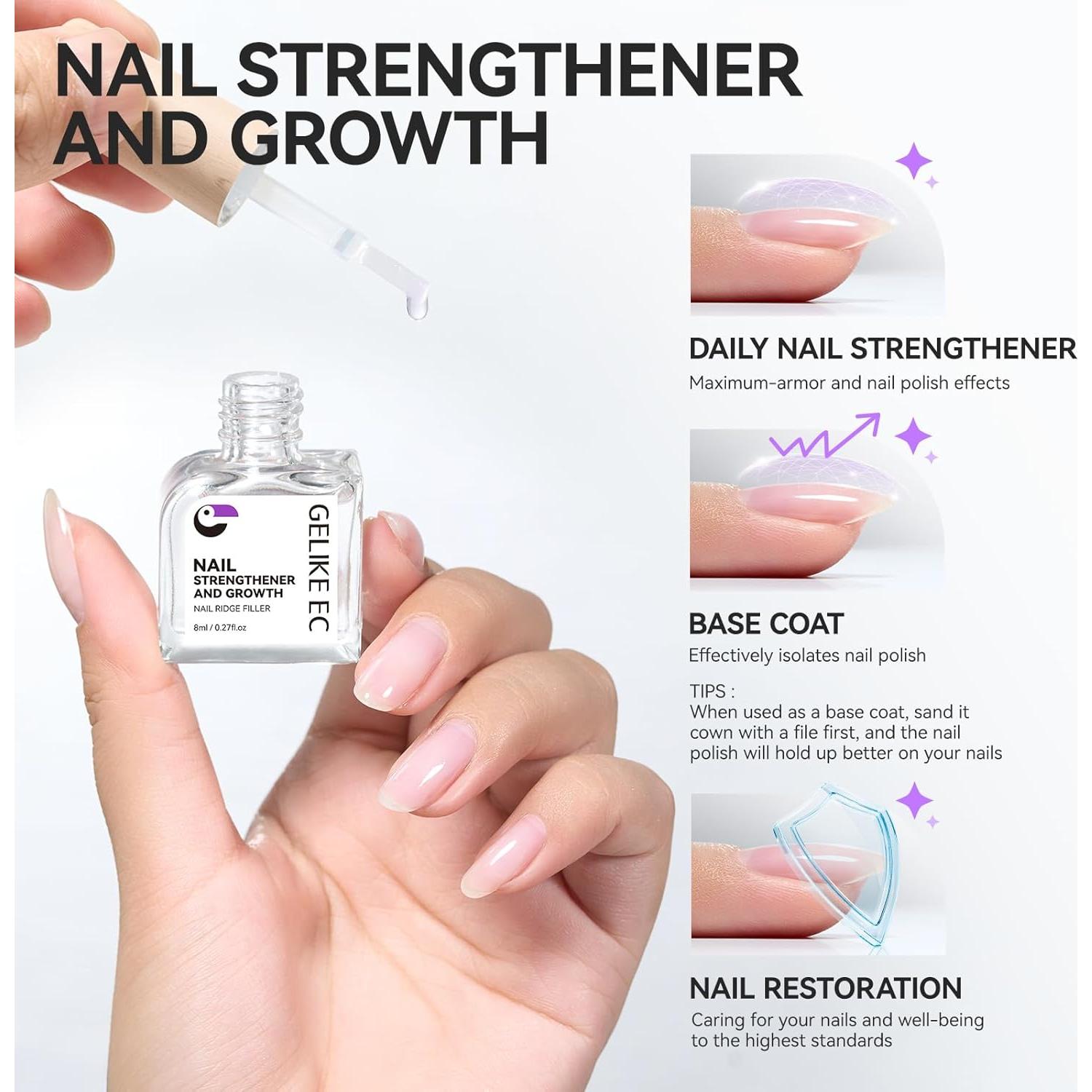 Endurecedor de Uñas Gelike EC 8 en 1 Natural Extra Fuerte