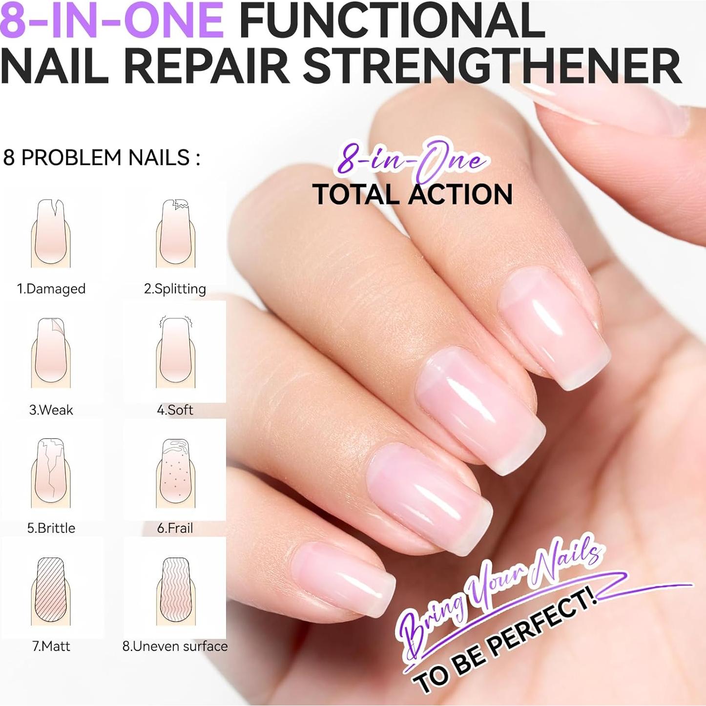Endurecedor de Uñas Gelike EC 8 en 1 Natural Extra Fuerte
