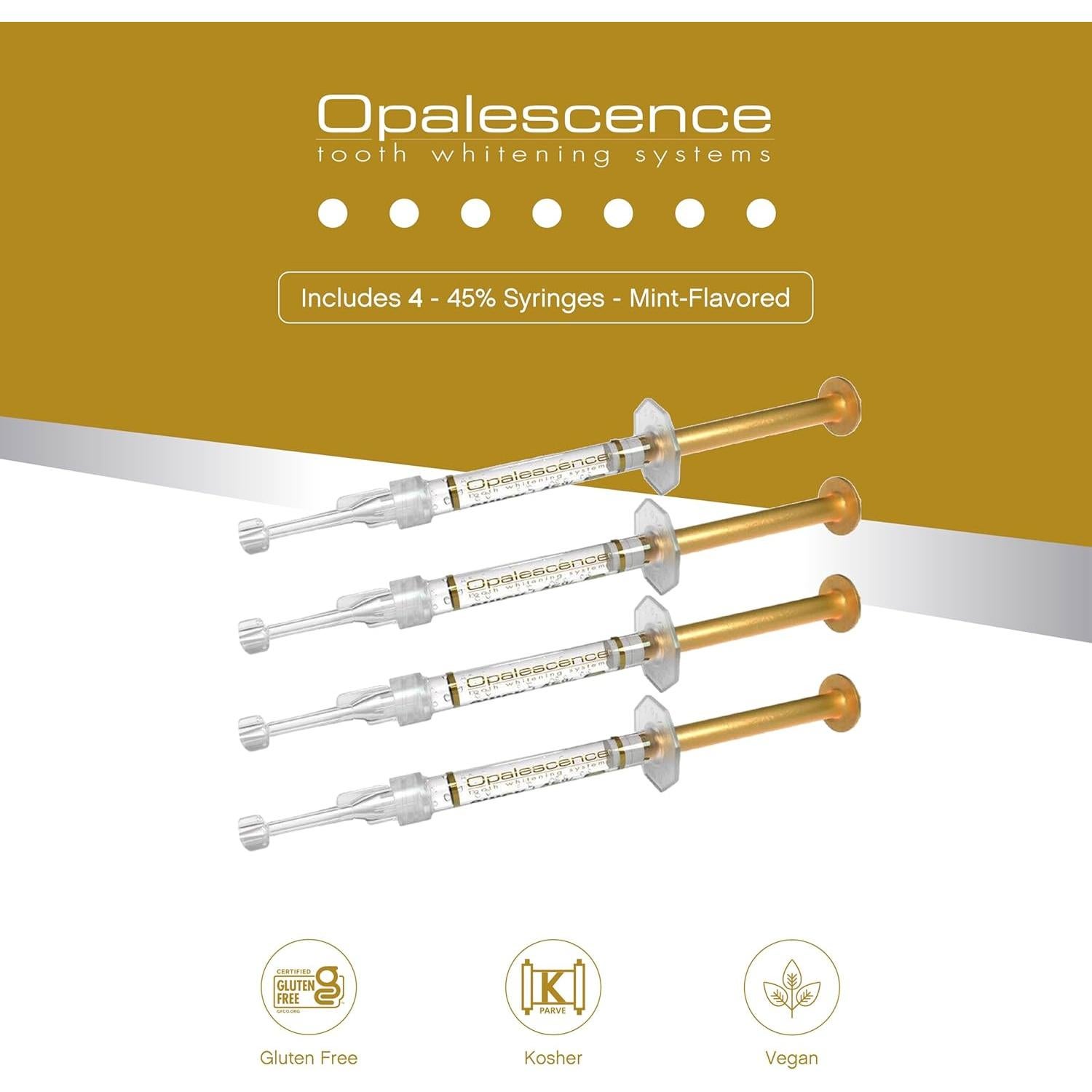 Gel Blanqueador Dental Opalescence 45% - 4 Jeringas Menta