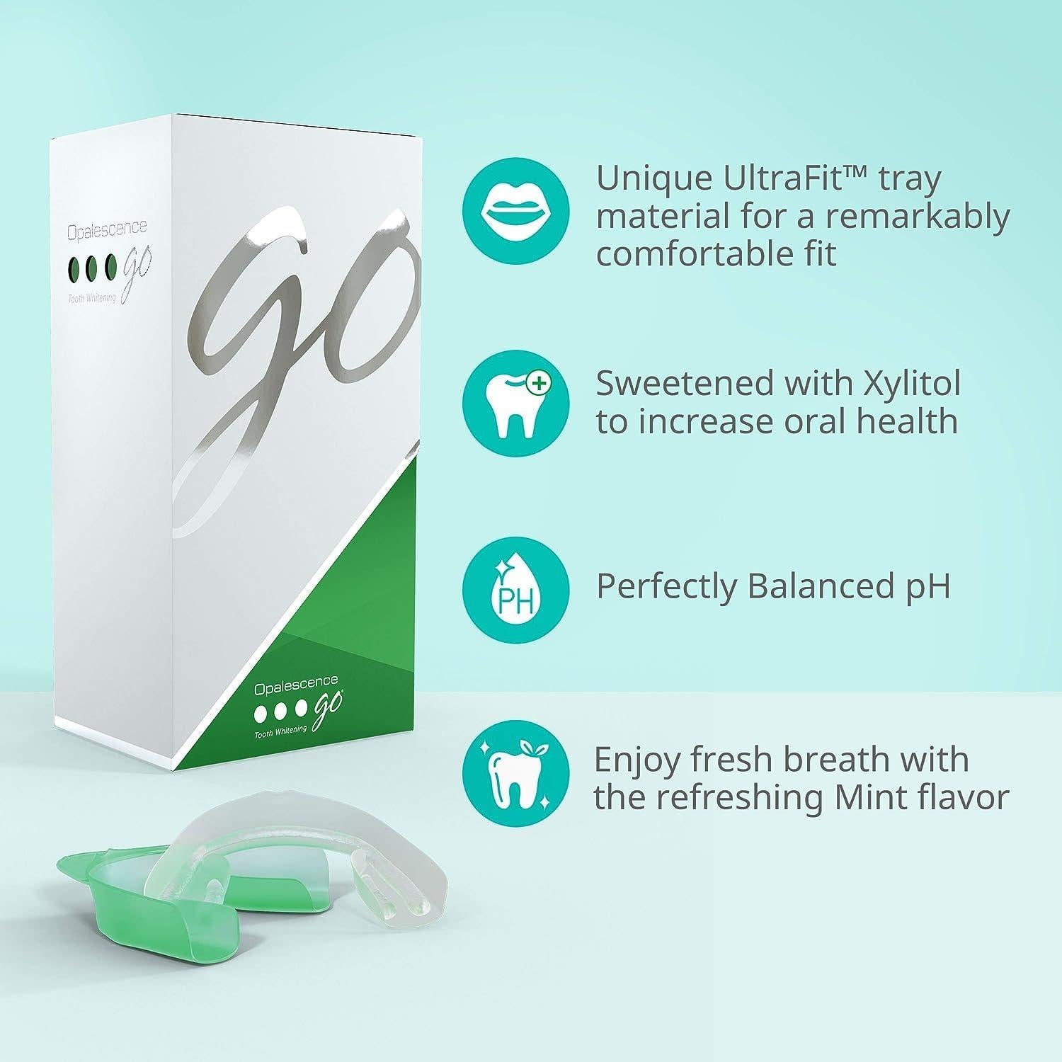 Kit Blanqueamiento Dental Opalescence Go 10% - Menta - 10 Tratamientos