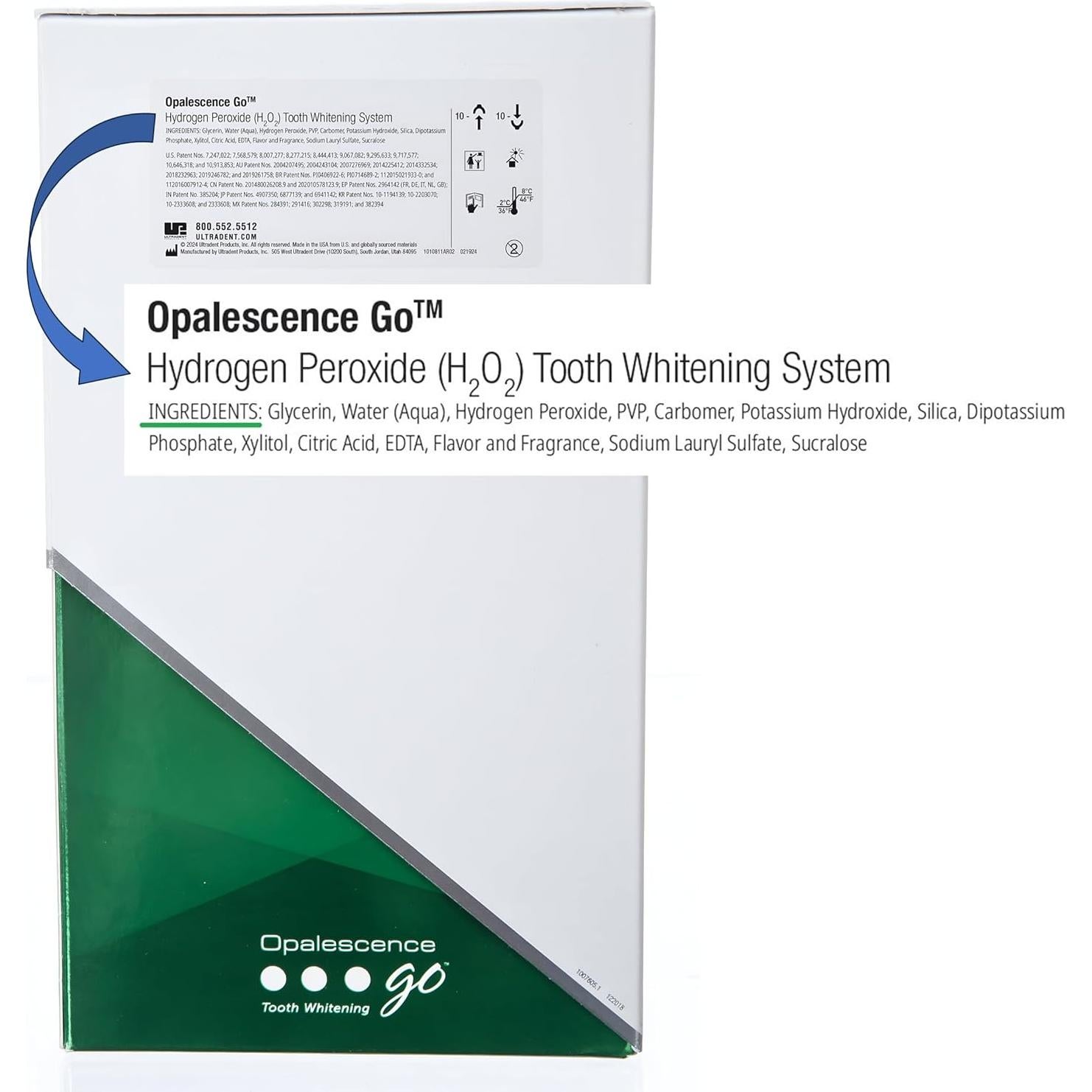 Kit Blanqueamiento Dental Opalescence Go 10% - Menta - 10 Tratamientos