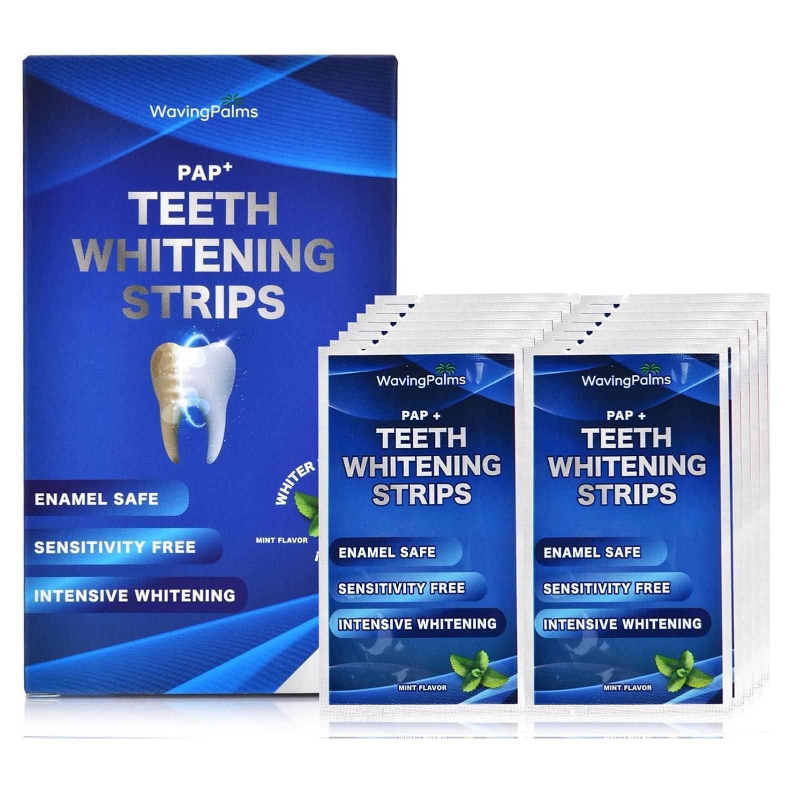 Kit de Tiras Blanqueadoras WavingPalms para Dientes Sensibles