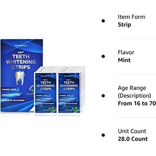 Kit de Tiras Blanqueadoras WavingPalms para Dientes Sensibles