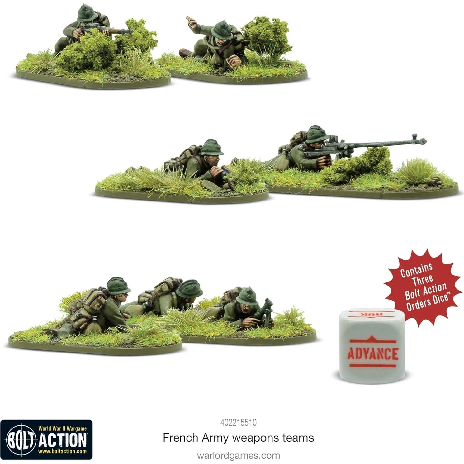 Equipos de Armas Ejército Francés Warlord Games 10 Piezas