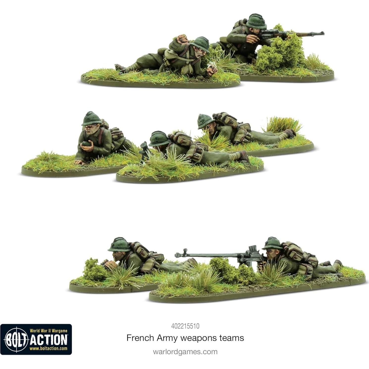 Equipos de Armas Ejército Francés Warlord Games 10 Piezas