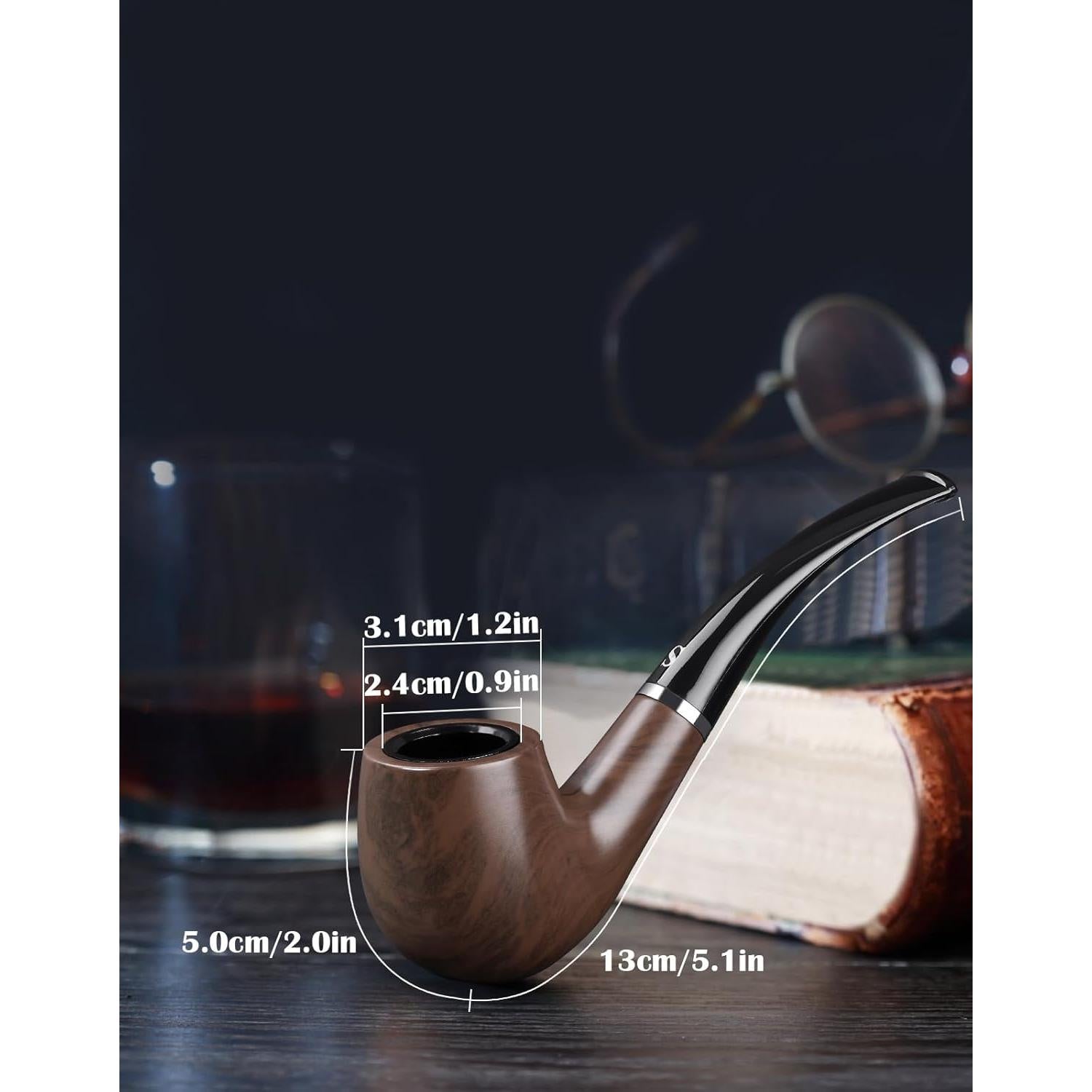 Juego de Pipas de Tabaco Joyoldelf Curvada con Accesorios