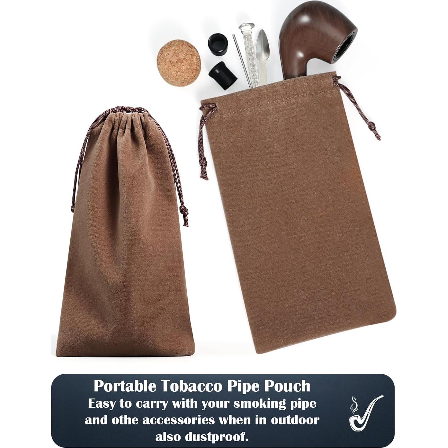 Juego de Pipas de Tabaco Joyoldelf Curvada con Accesorios