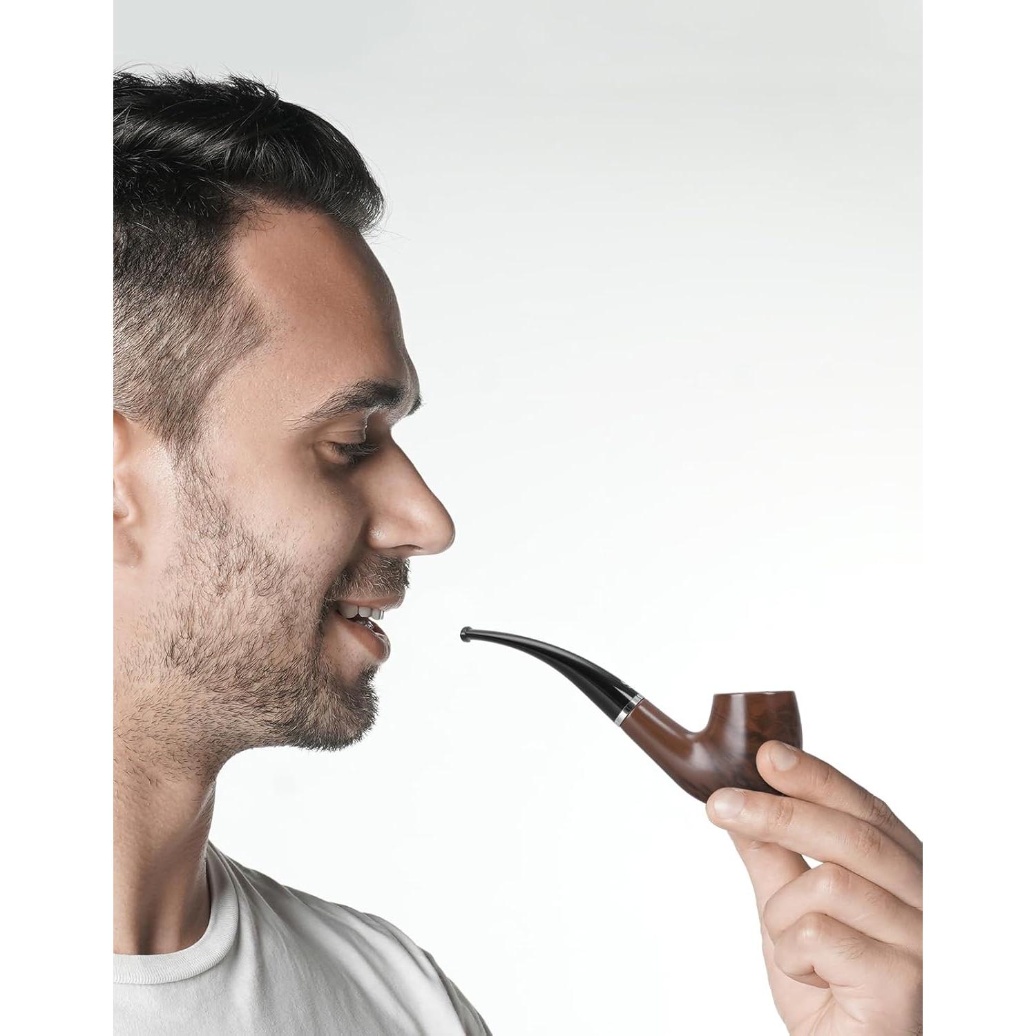 Juego de Pipas de Tabaco Joyoldelf Curvada con Accesorios