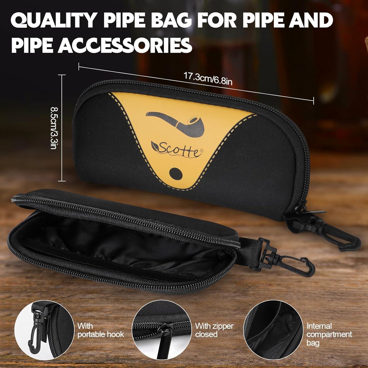 Pipa de Tabaco Scotte Ébano Hecha a Mano con Accesorios