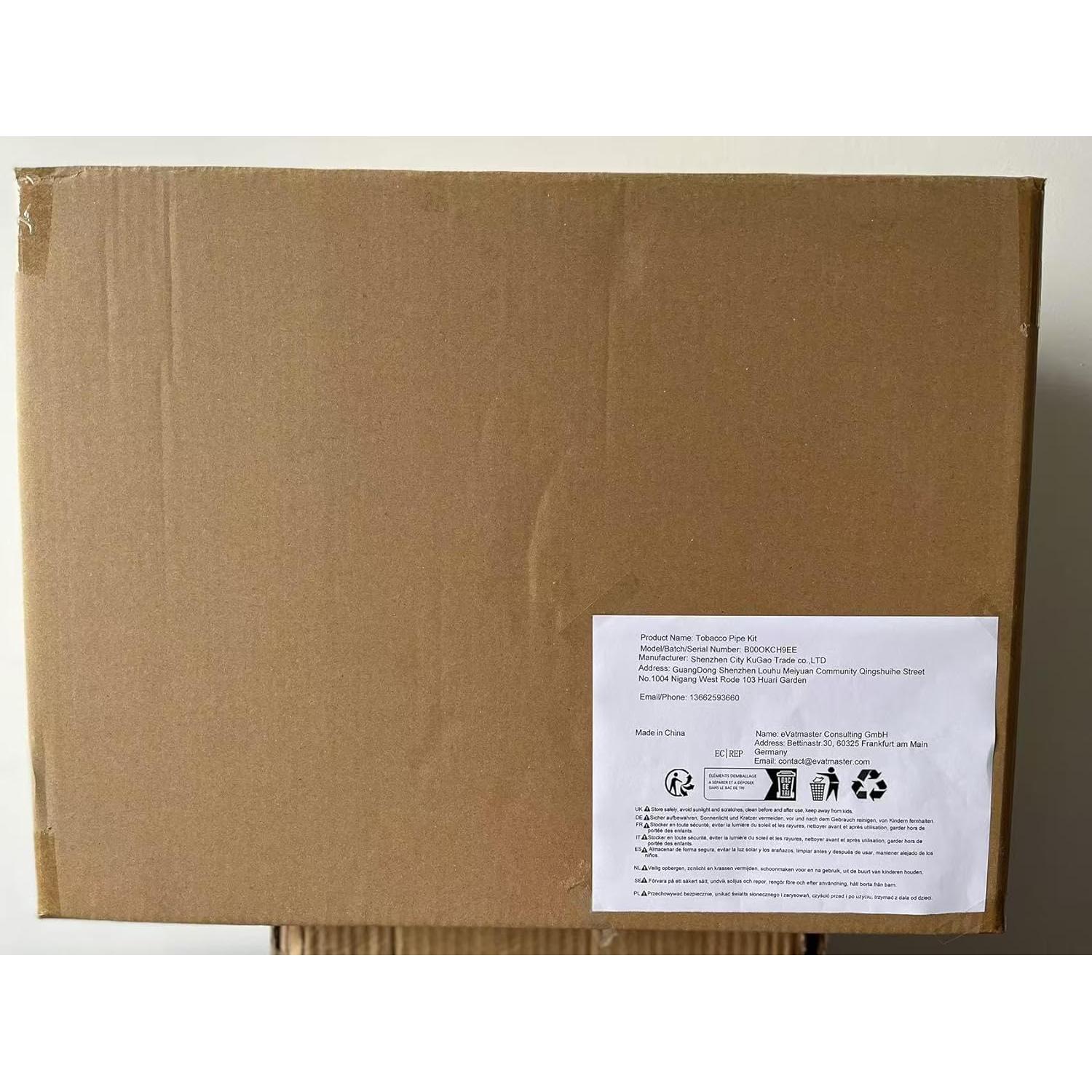 Pipa de Tabaco Scotte Ébano Hecha a Mano con Accesorios