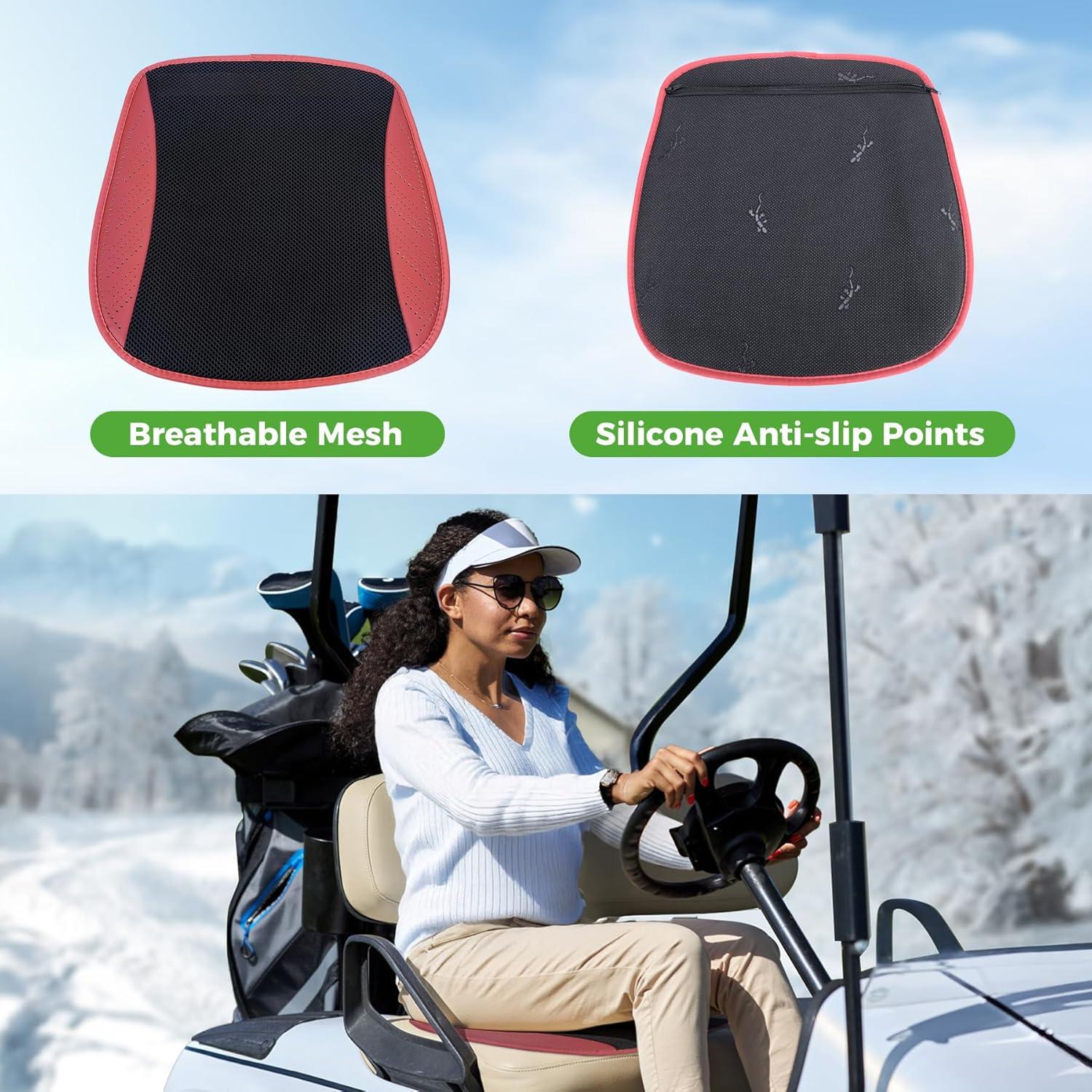 Cubiertas de Asiento Calentadas 10L0L para Carritos de Golf Rojo