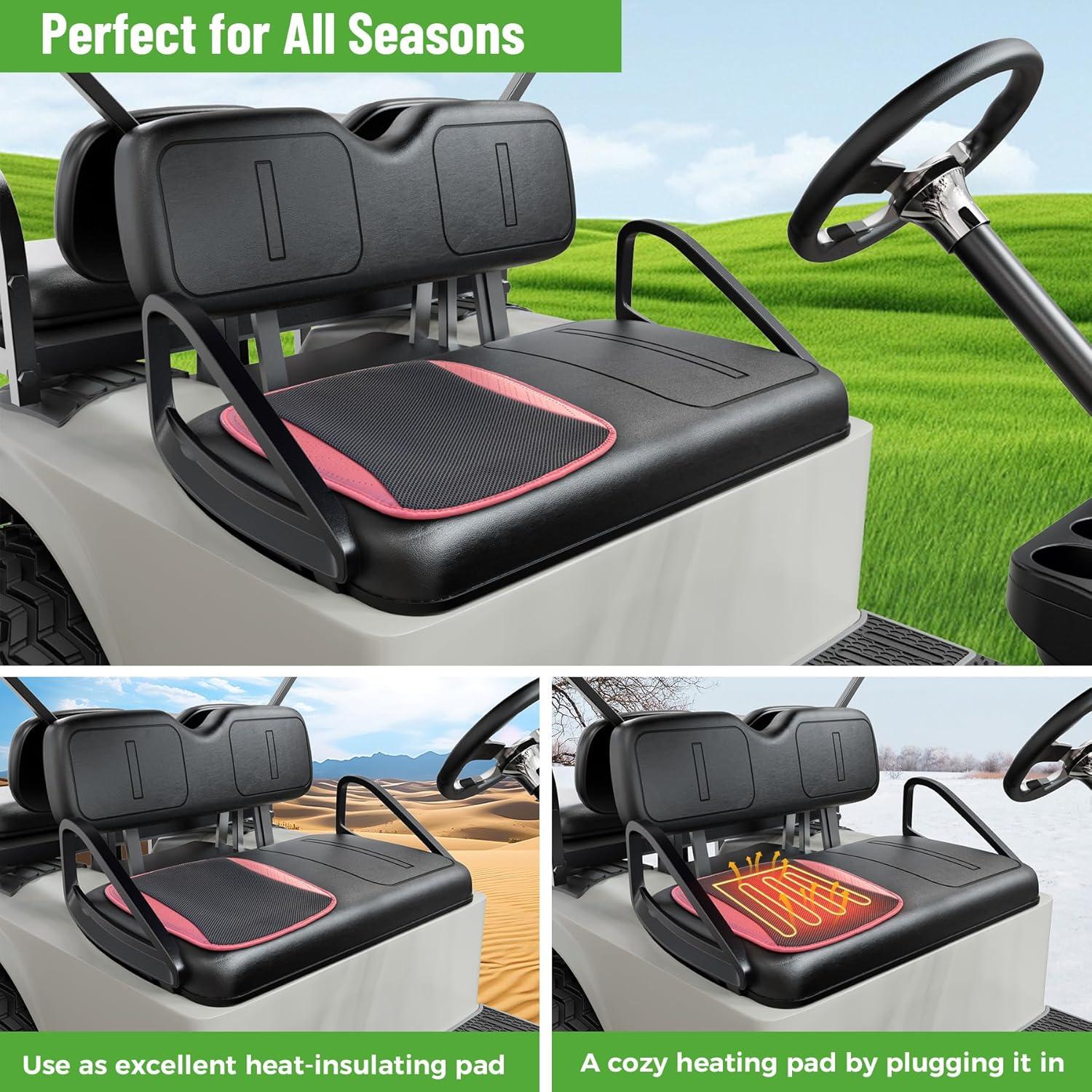 Cubiertas de Asiento Calentadas 10L0L para Carritos de Golf Rojo