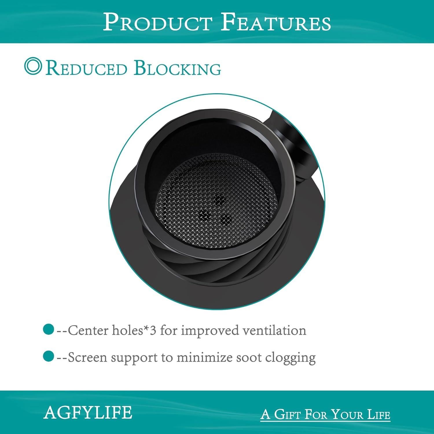 Hookah Portátil AGFYLIFE Mini de Vidrio y Aluminio Negro