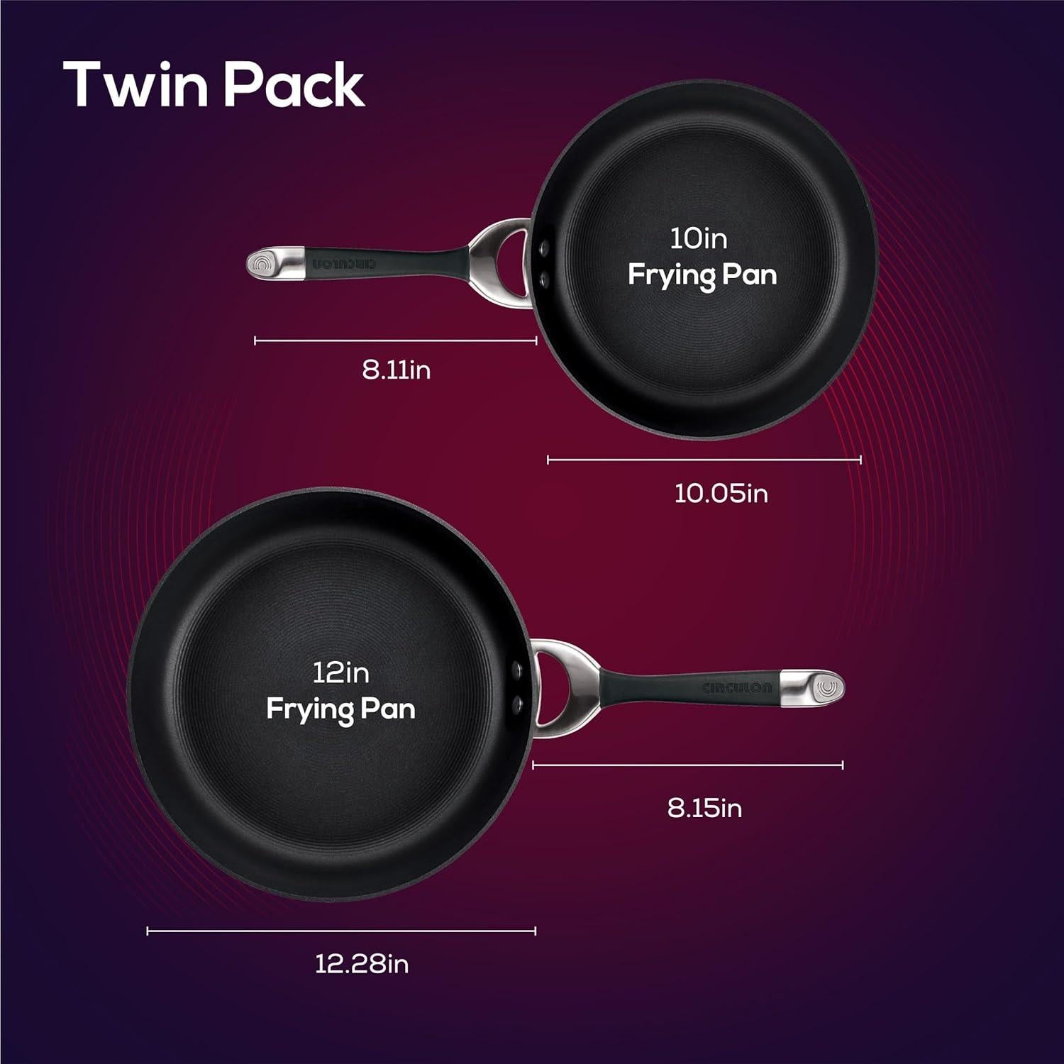 Juego de Sartenes Circulon Symmetry 25 y 30 cm Antiadherente