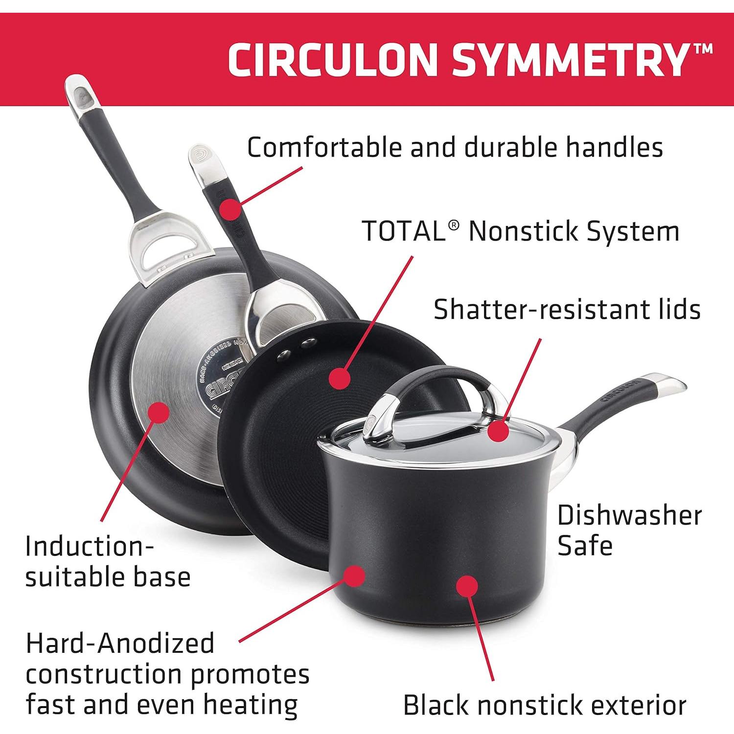 Juego de Sartenes Circulon Symmetry 25 y 30 cm Antiadherente