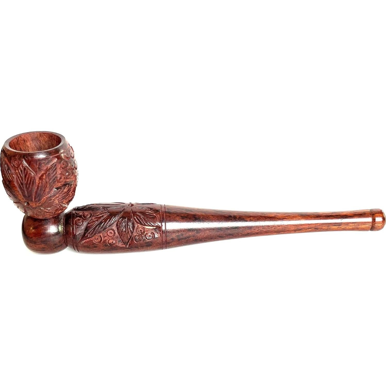 Pipa Artesanal Tallada a Mano AR Craft 15cm Hierbas Naturales