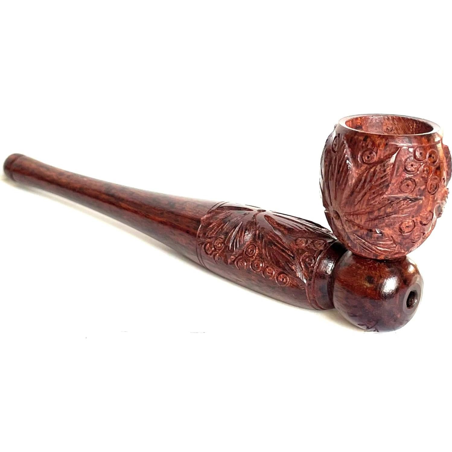 Pipa Artesanal Tallada a Mano AR Craft 15cm Hierbas Naturales