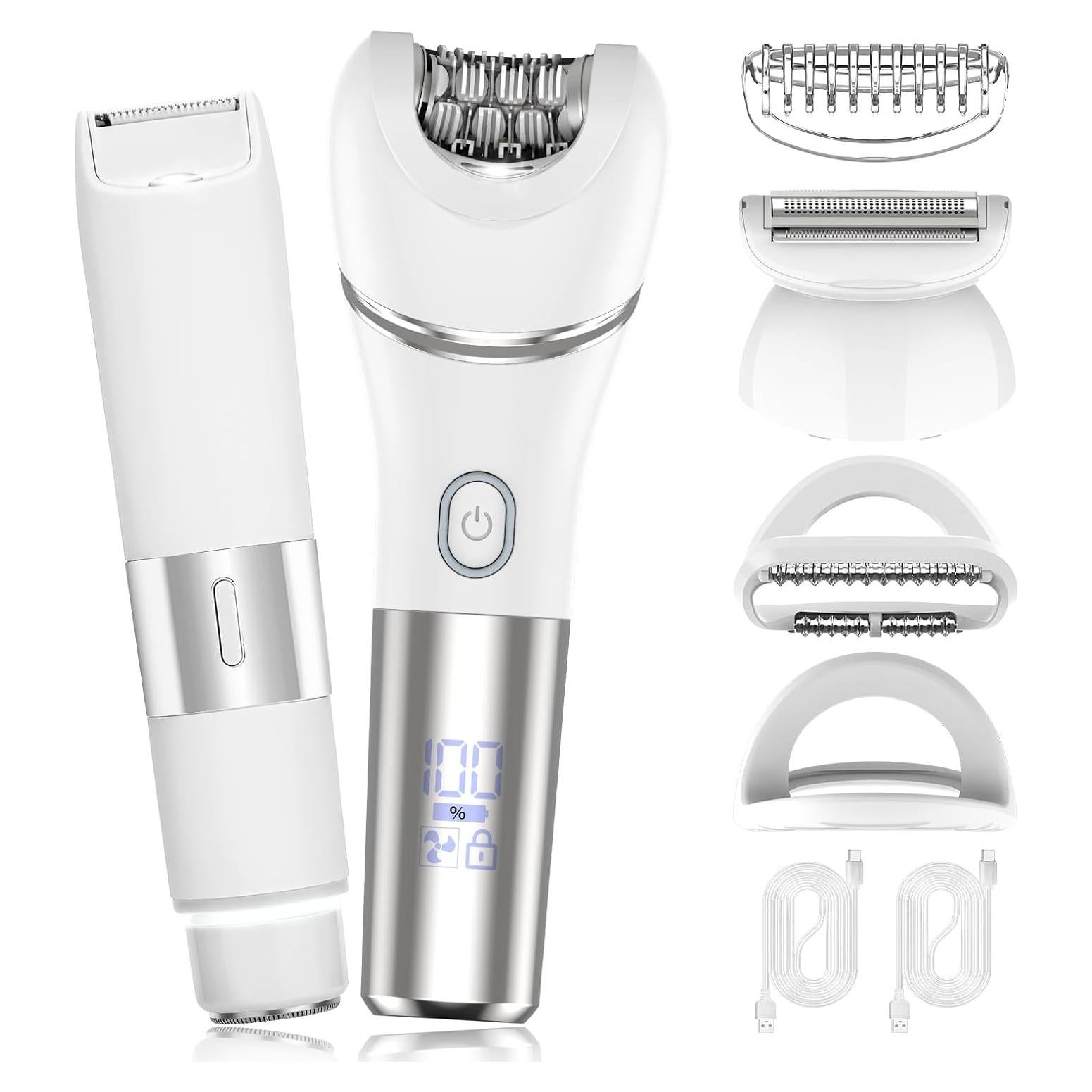 Epilador Eléctrico Zesuti 4 en 1 con Luz LED y Afeitadora