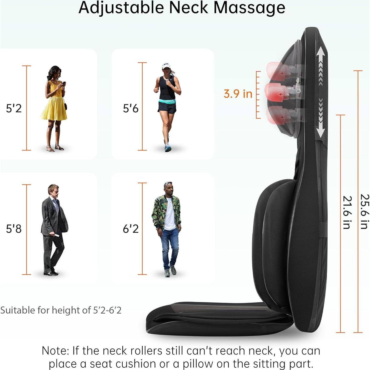 Masajeador de Cuello y Espalda Shiatsu Snailax SL-236-N con Calor