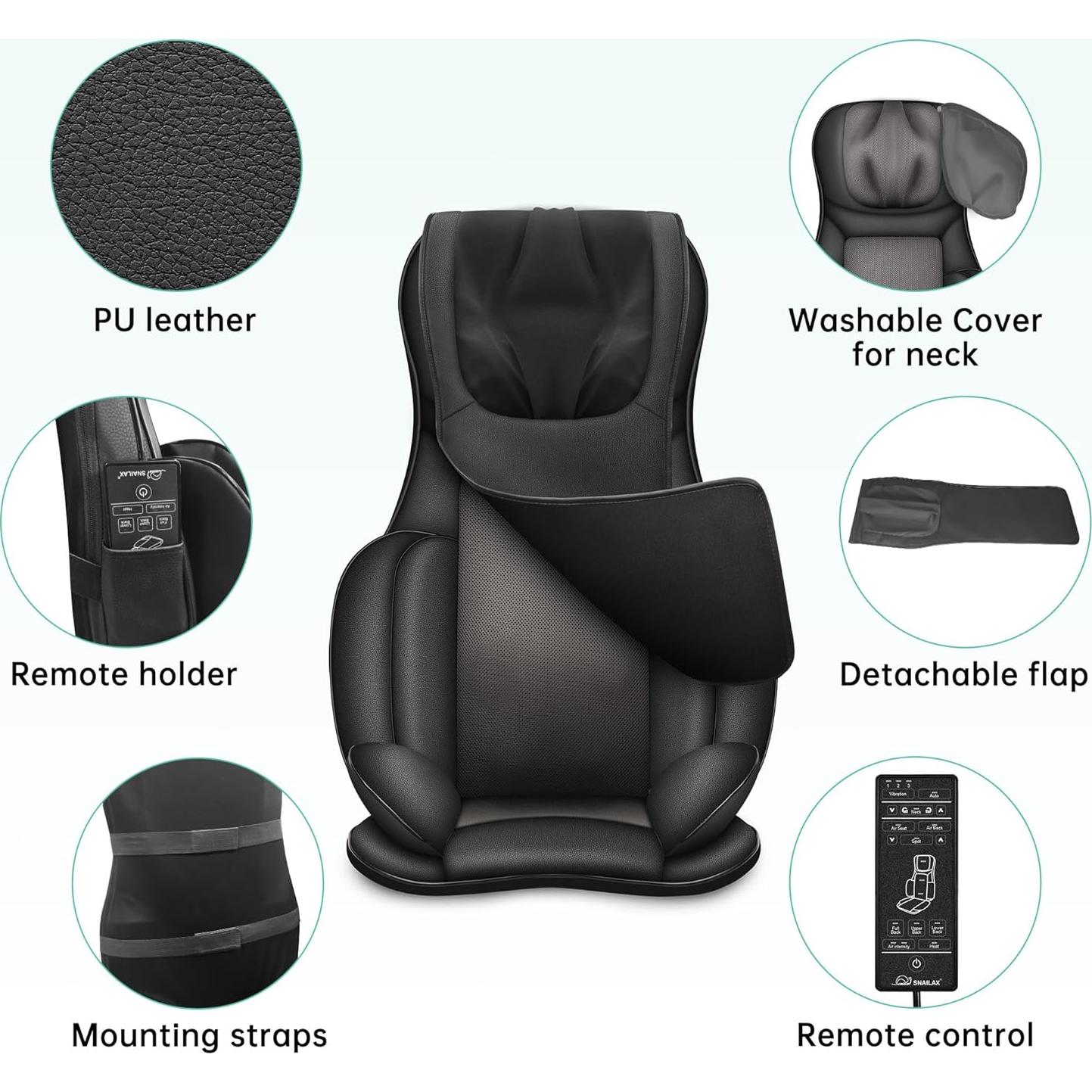 Masajeador de Cuello y Espalda Shiatsu Snailax SL-236-N con Calor