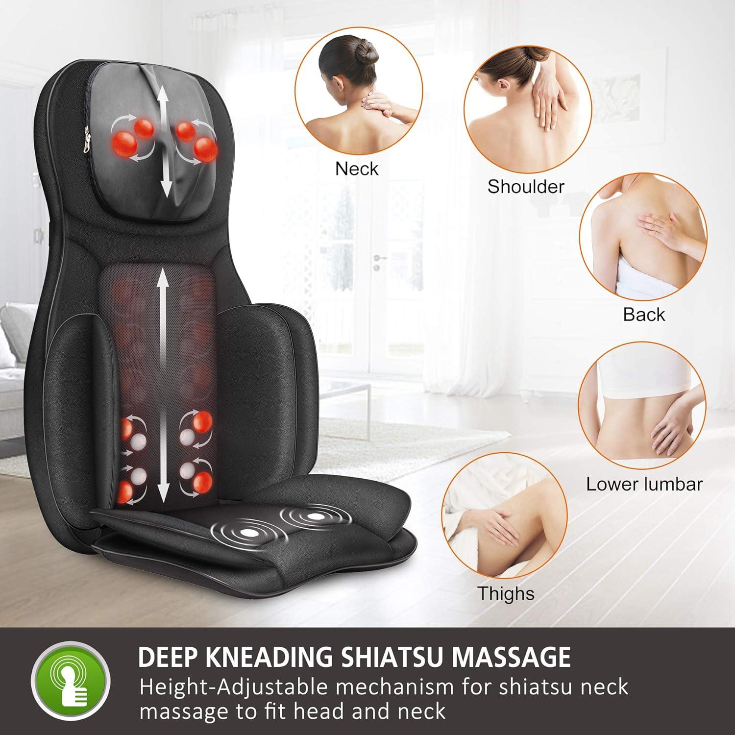 Almohadilla de Masaje Shiatsu Snailax con Calor 43x84cm